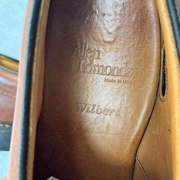 Allen Edmonds Oxford Men's Wilbert Size 11.5 C Split Toe Comfort Shoe Brown USA - Picture 8 of 12